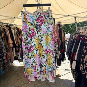 Sharon Young Floral A-Line Skirt - Multicolor